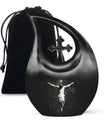 Cross Drop Urn -Large Aluminium Cremation Urn For Human Remains