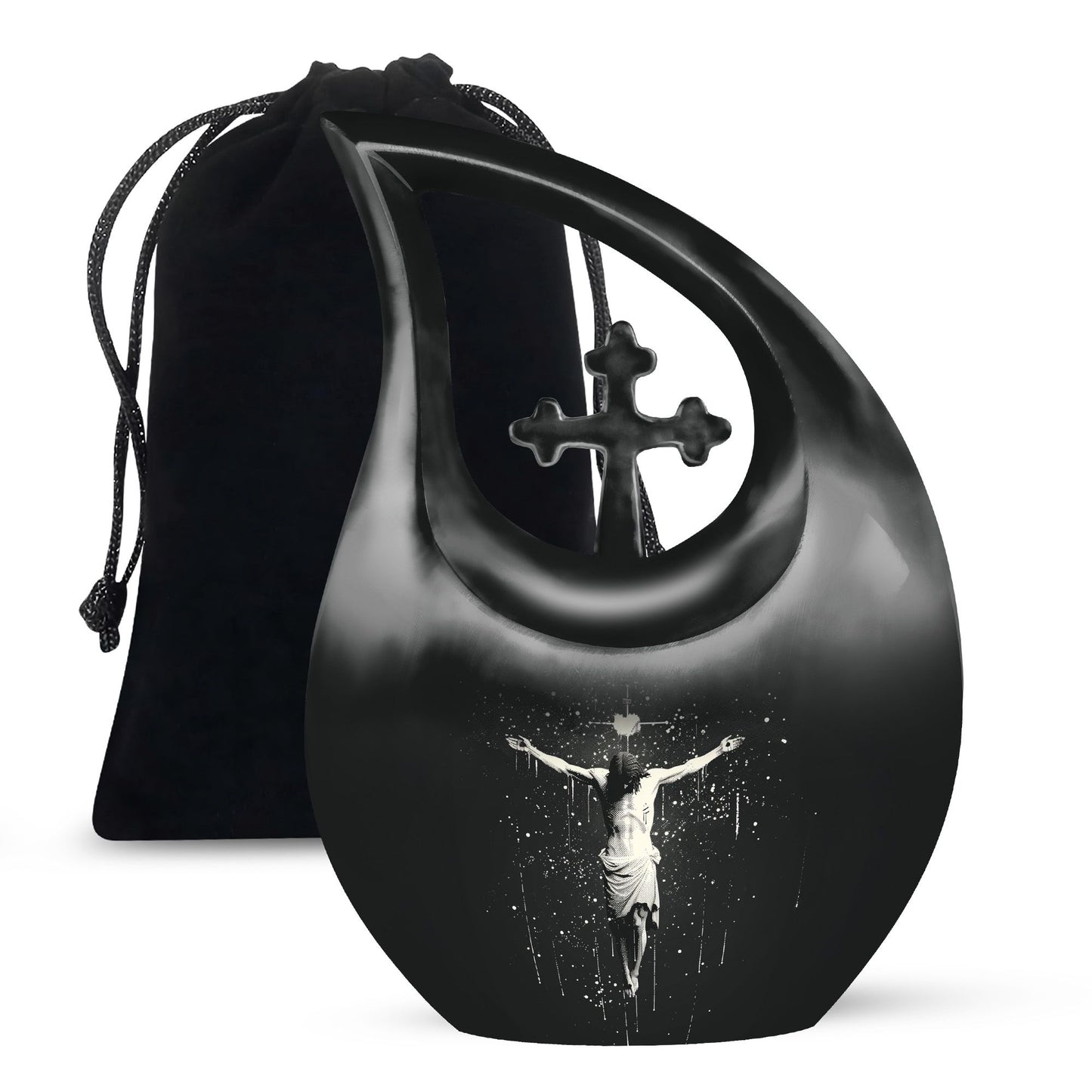 Personalized Religious Cremation Urn for Human Ashes - 10-inch, 200 cu in - Yatskia