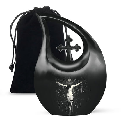 Personalized Religious Cremation Urn for Human Ashes - 10-inch, 200 cu in - Yatskia