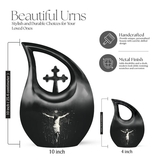 10-inch Cross Drop Mini Urn