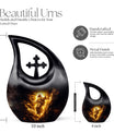 Affordable 10-inch Cross Drop Memorial Urn 