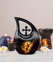 Affordable 10-inch Cross Drop Memorial Urn 