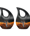 10 Inch Deer-themed Cross Drop Cremation Urn