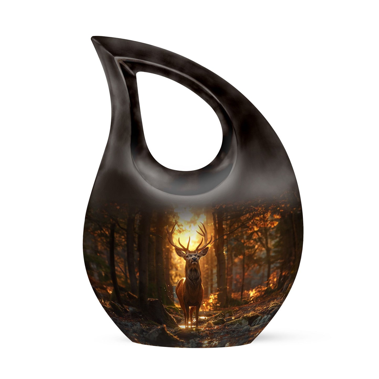 10-inch Deer-themed urn