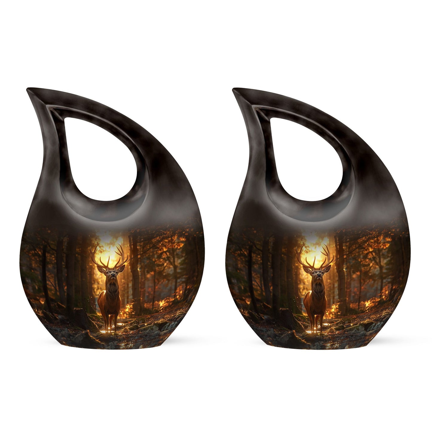 10-inch Deer-themed urn