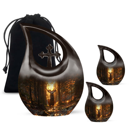 10-inch Deer-themed urn