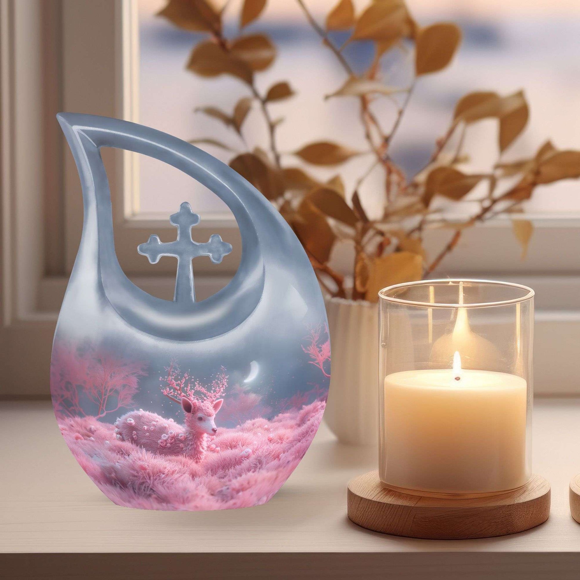 Affordable 10-inch Deer Urn