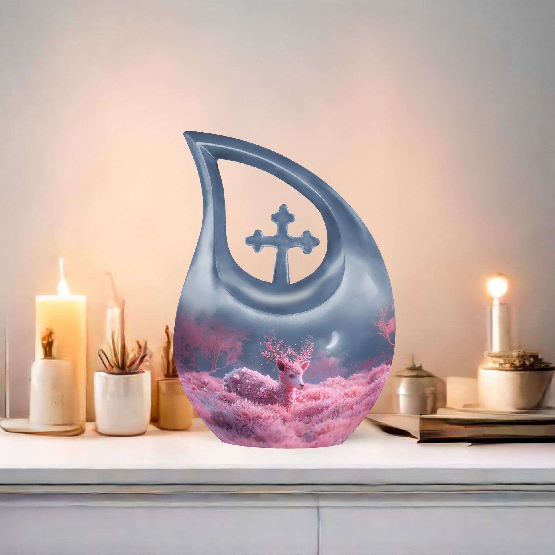 Affordable 10-inch Deer Urn