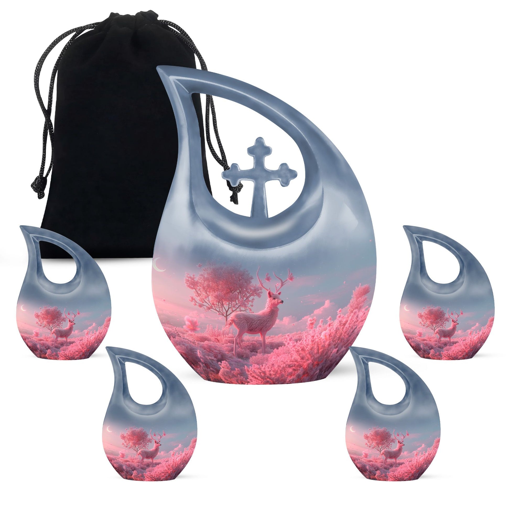 Deer Cremation Urn: Small Cremation Urn For Human Ashes