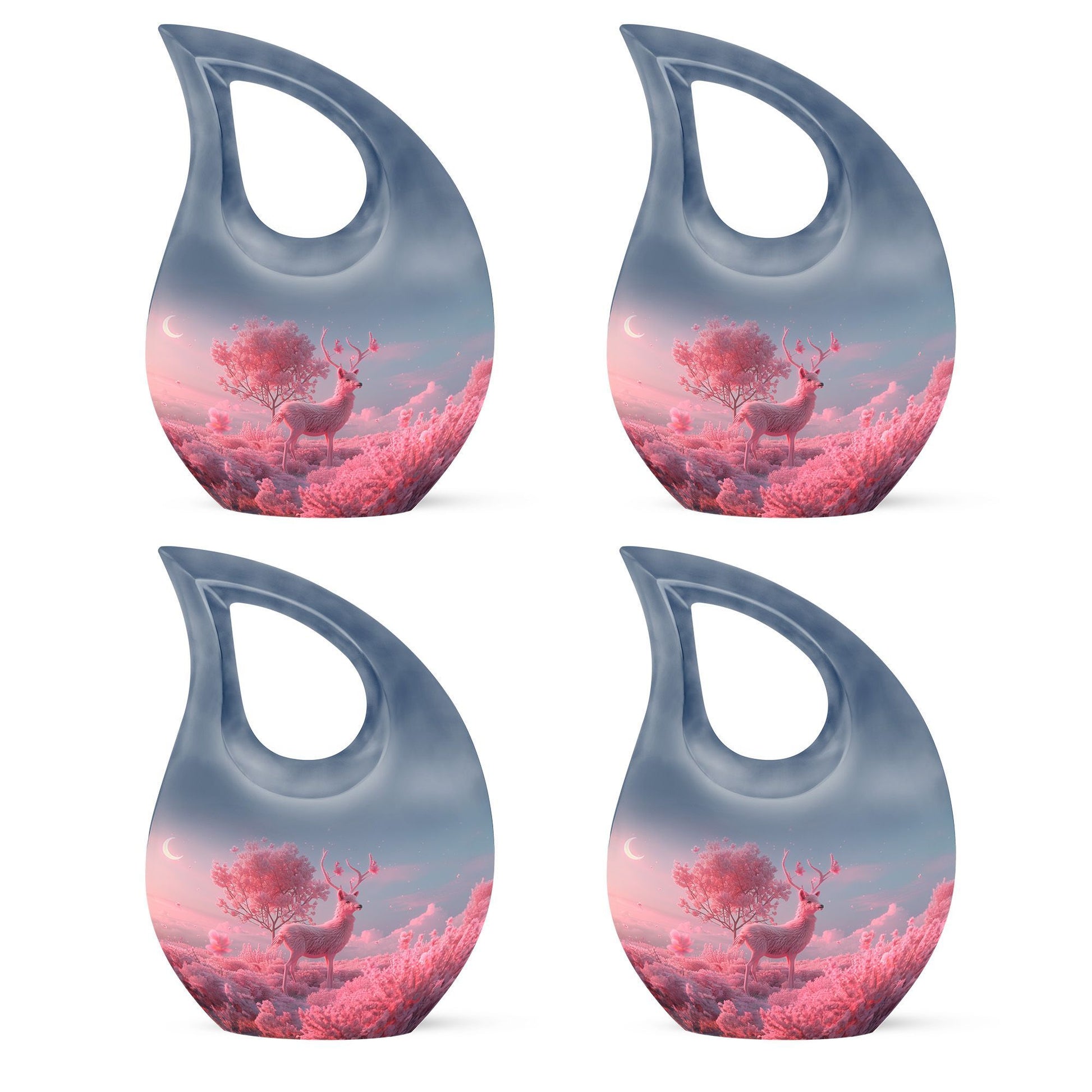 10-inch Deer themed Cross Drop design Memorial Urn