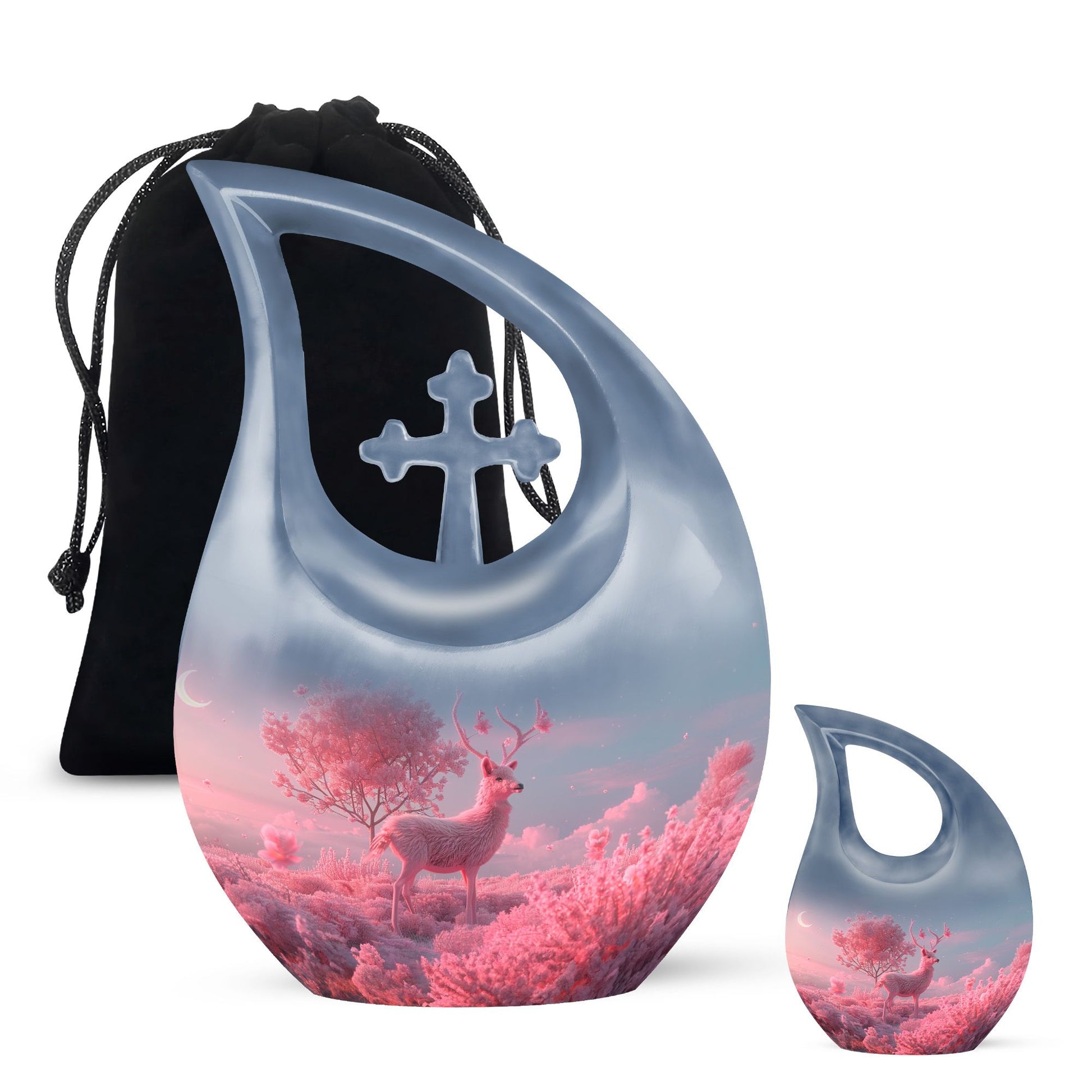 Deer Cremation Urn: Small Cremation Urn For Human Ashes
