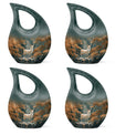 10-inch Deer Urn in Cross Drop design, 
