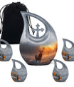 Deer Memorial Cremation Urn: Cross Drop Design Urn