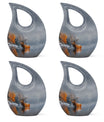 10 Inch Deer-themed Large Aluminium Cremation Urn