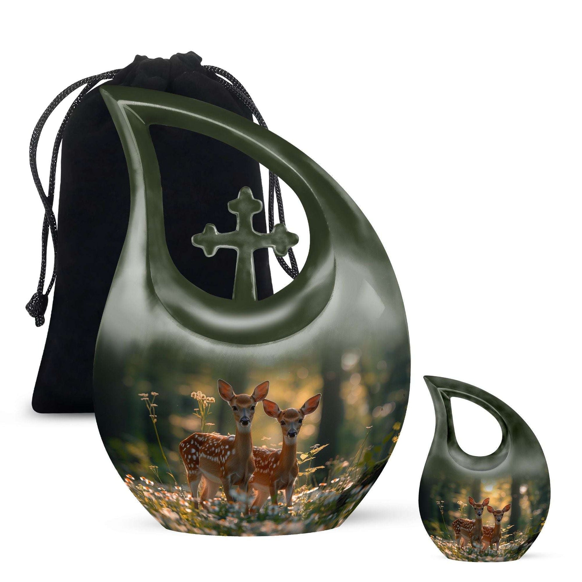 Deer Cremation Urn -Xxl Cremation Urn For Human Ashess