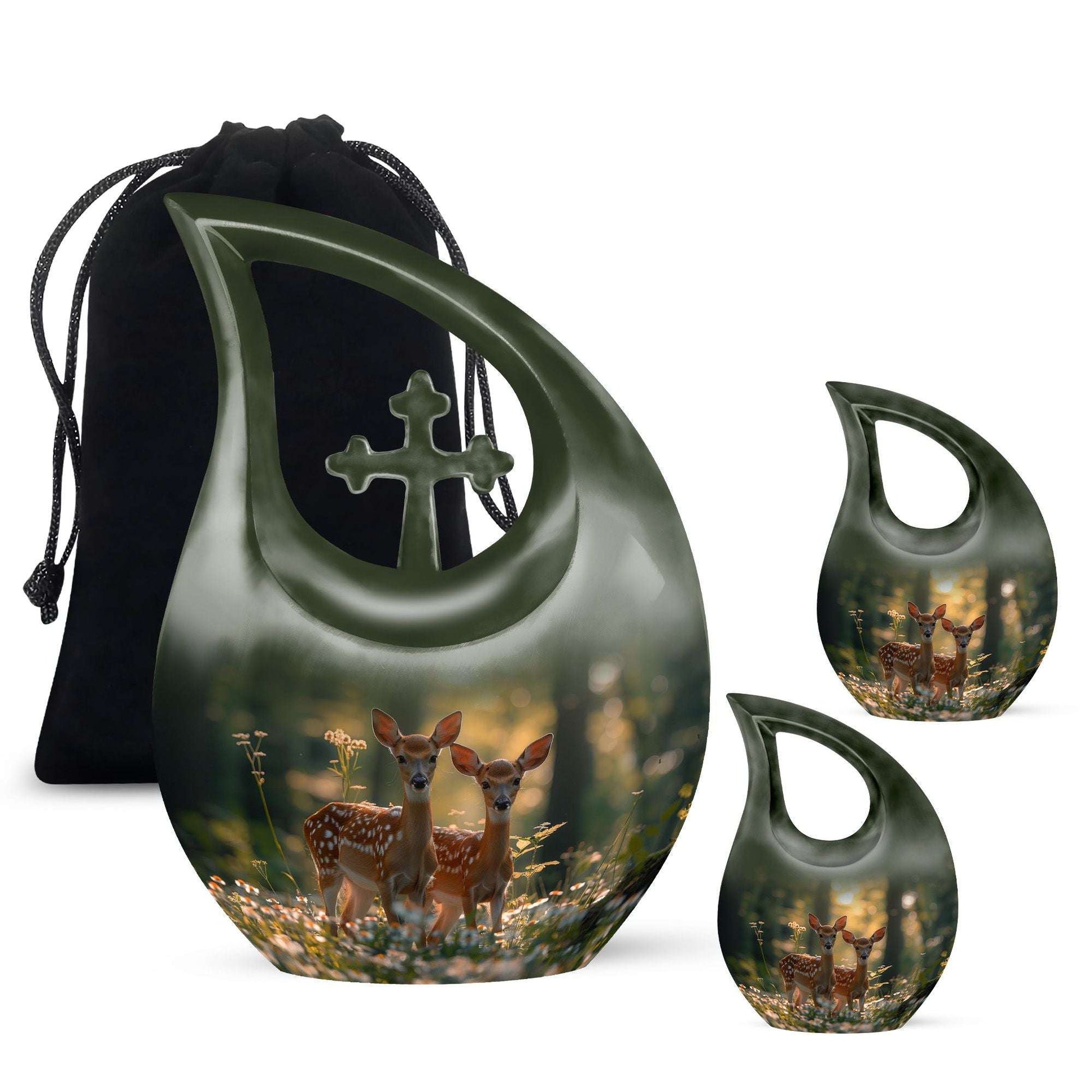 Deer Cremation Urn -Xxl Cremation Urn For Human Ashess