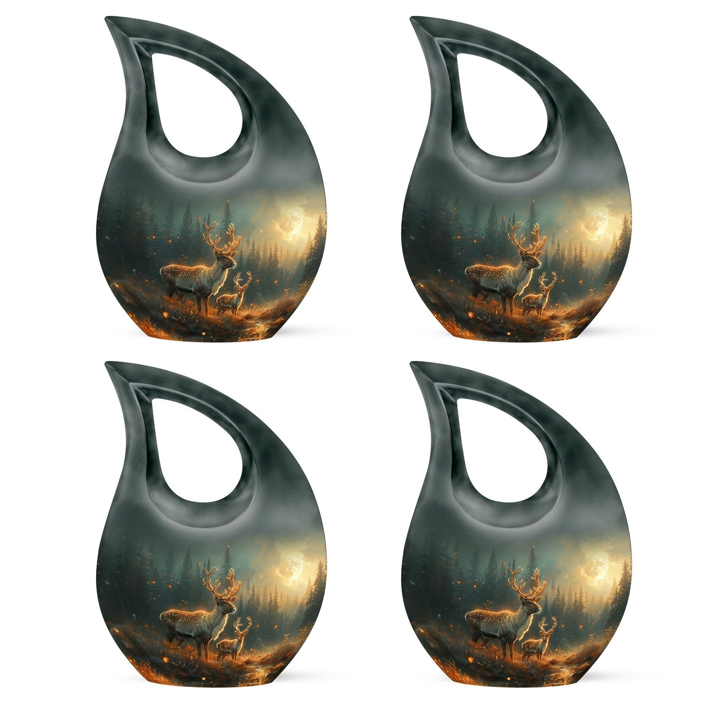 Deer Family Theme 3 Inch Keepsake Pack of 4