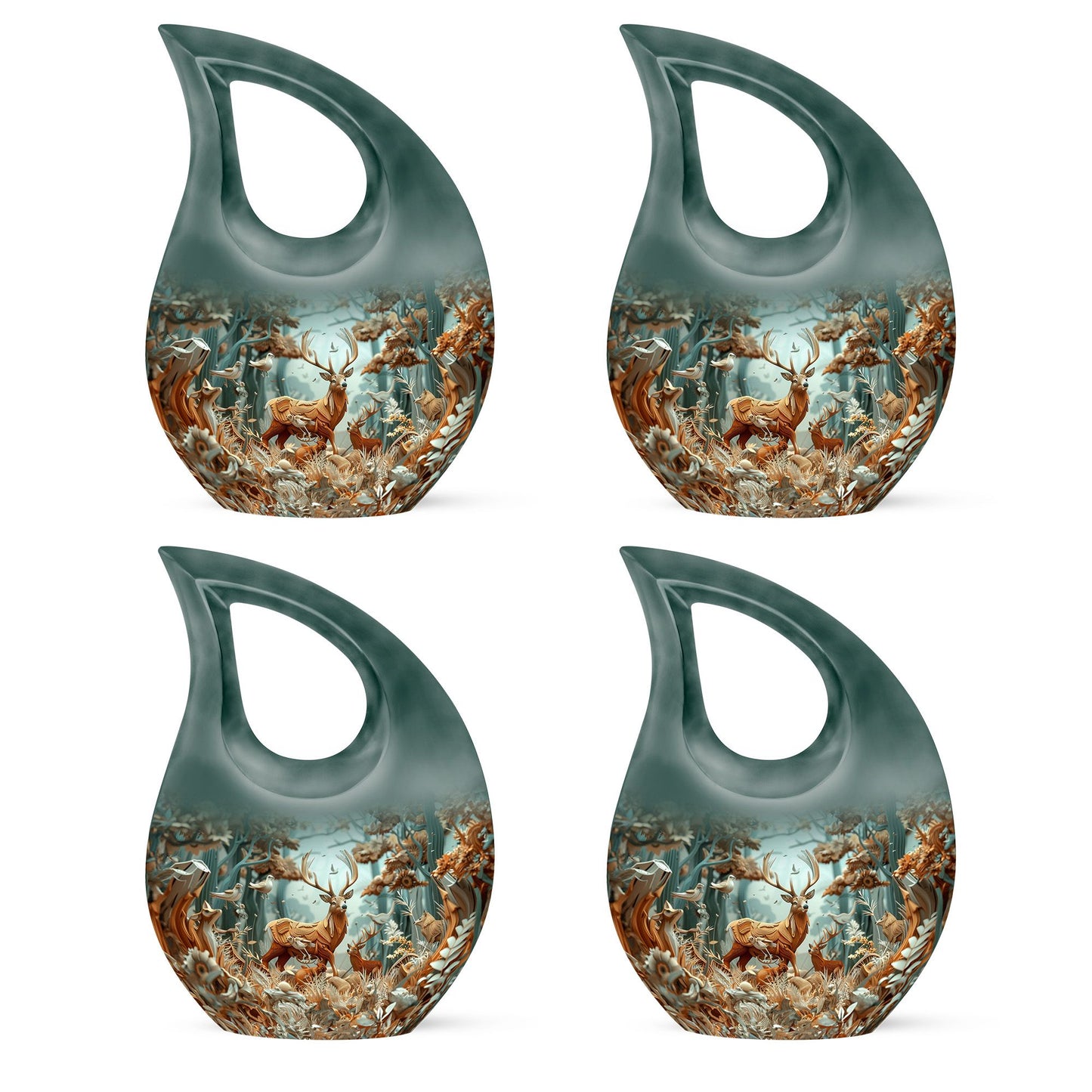 Deer Family Theme 3 Inch Keepsake Pack of 4