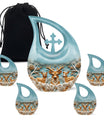 Deer Family Theme Large Urn With 4 Keepsake Urn