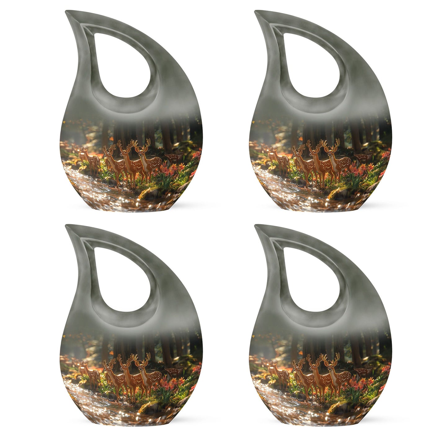Deer Family Theme 3 Inch Keepsake Pack of 4