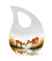 Deer Family themed, 10-inch Cross Drop Large Urn