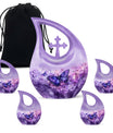 Butterfly Theme Large Urn With 4 Keepsake Urn