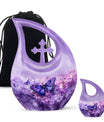 Butterfly Theme Large Urn With 1 Keepsake Urn