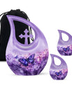 Butterfly Theme Large Urn With 2 Keepsake Urn