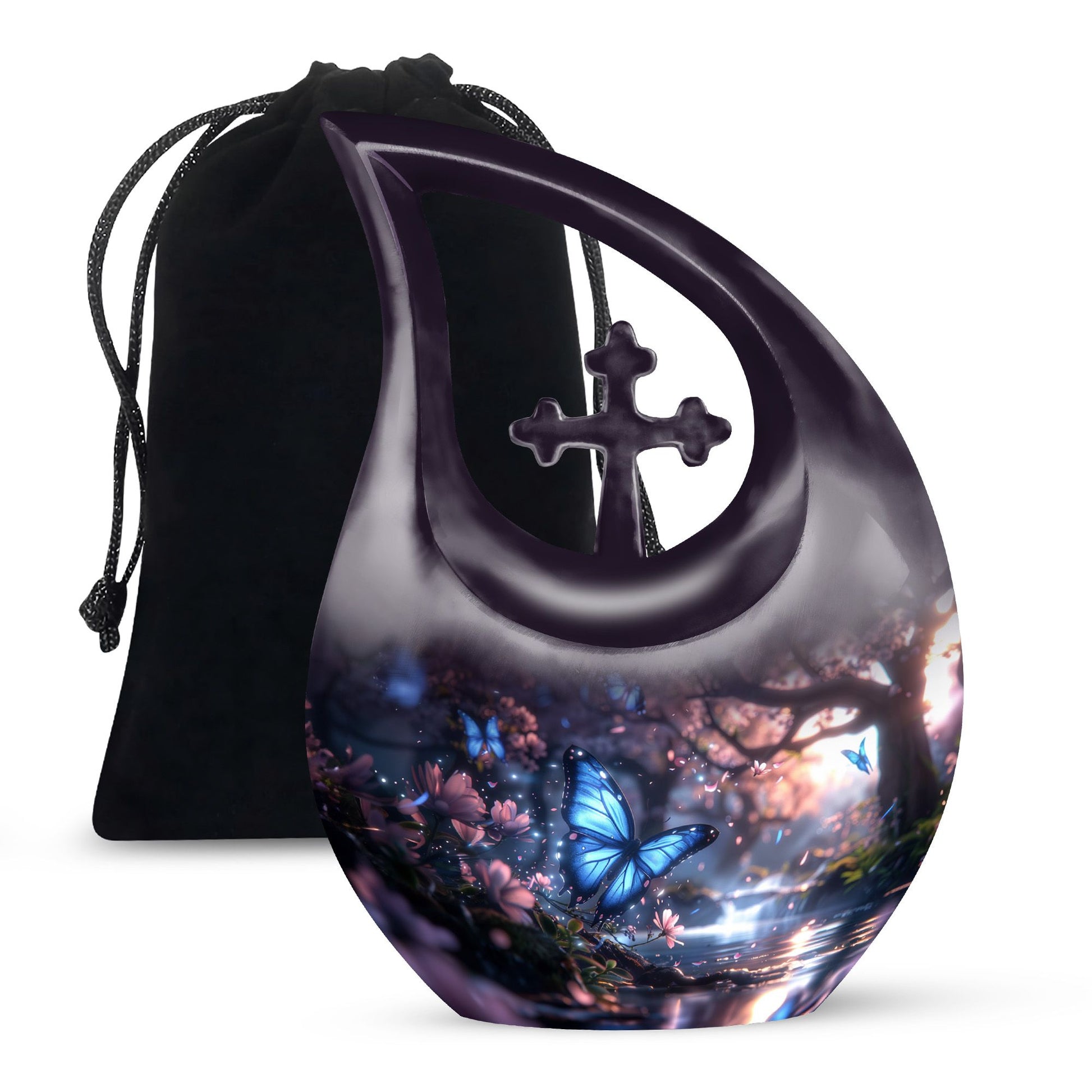 Butterfly Theme Large Urn 10 Inch