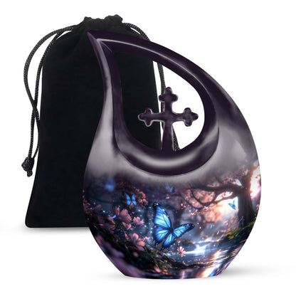 Butterfly Theme Large Urn 10 Inch