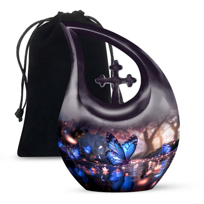 Butterfly Theme Large Urn 10 Inch