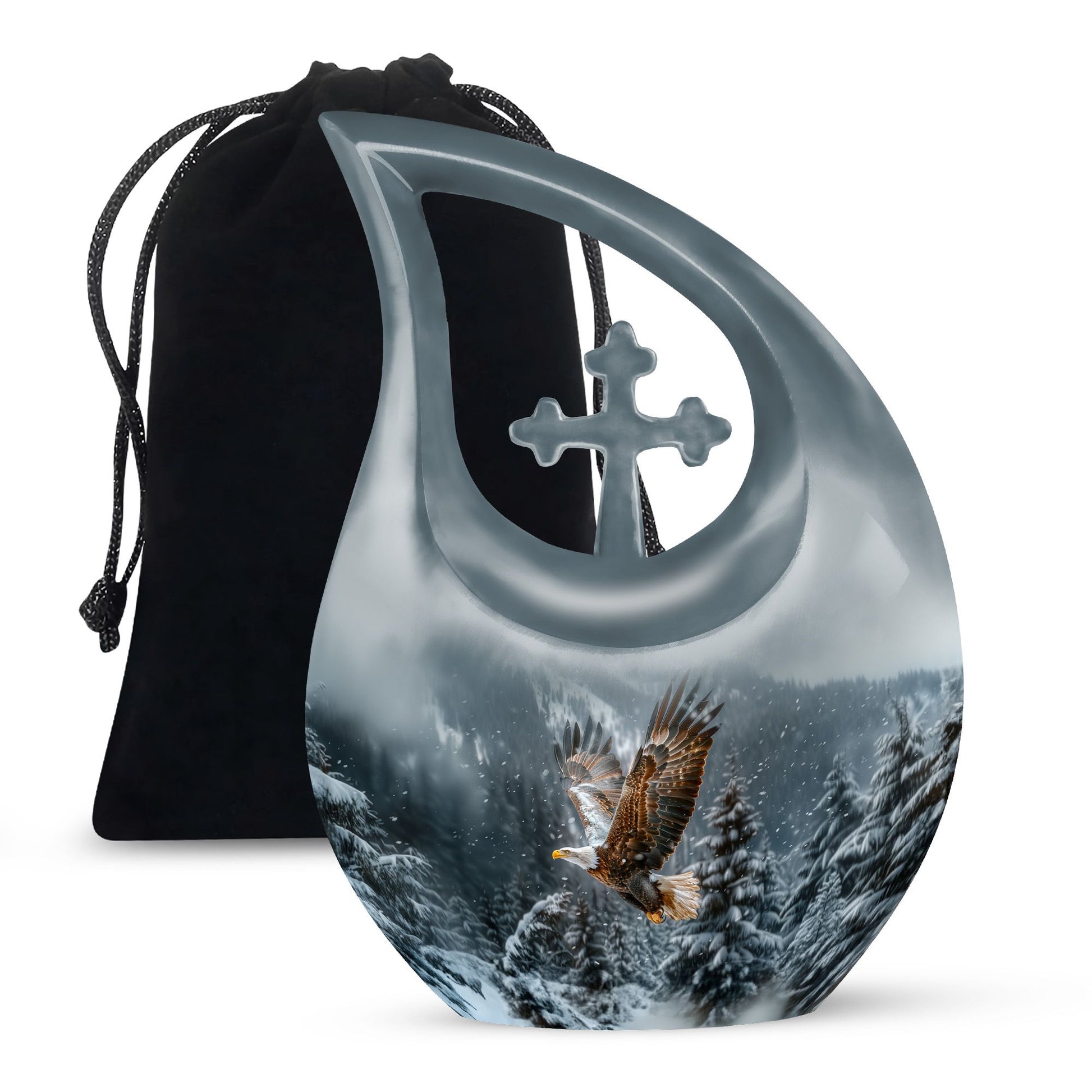 Eagle Theme Large Urn 10 Inch