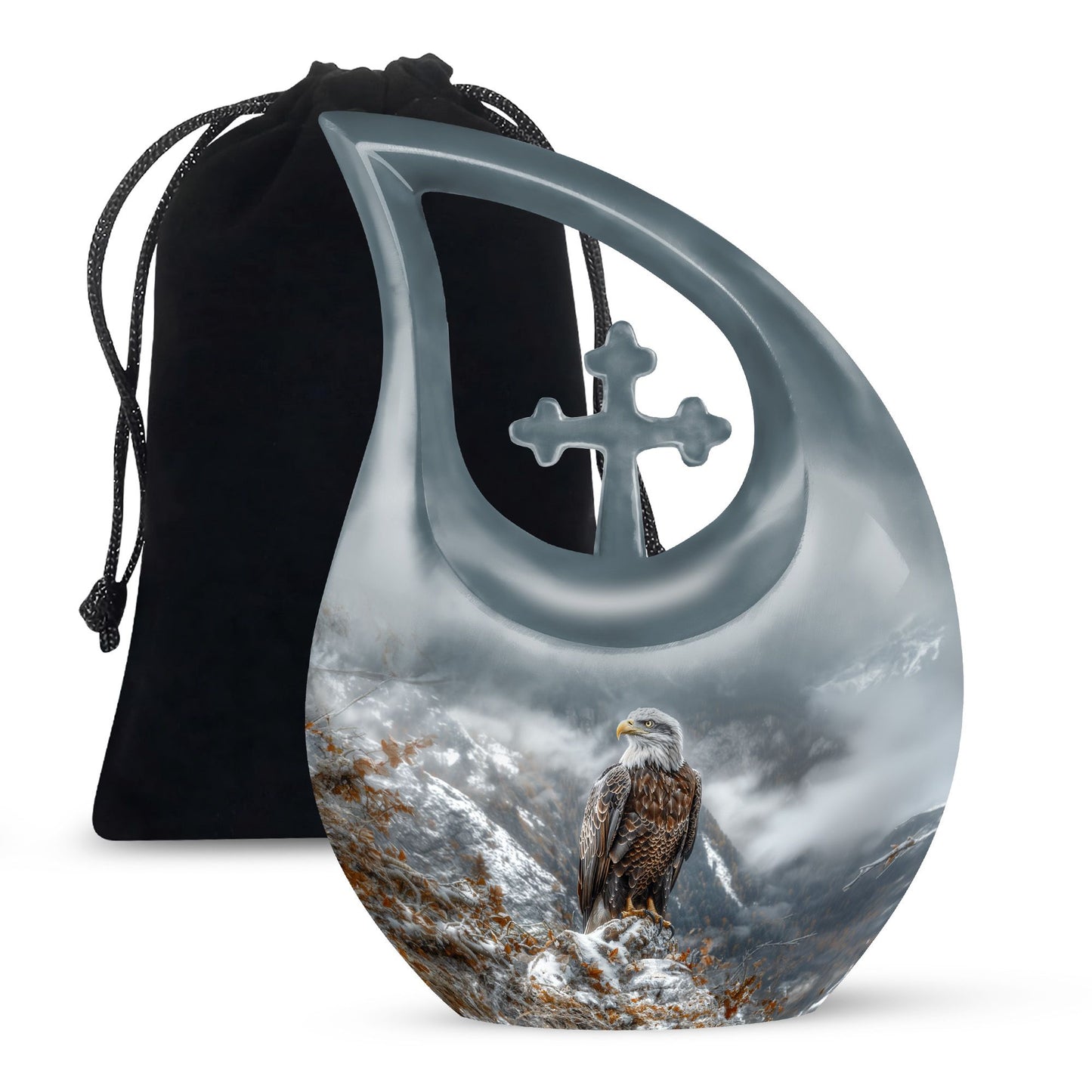 Eagle Theme Large Urn 10 Inch