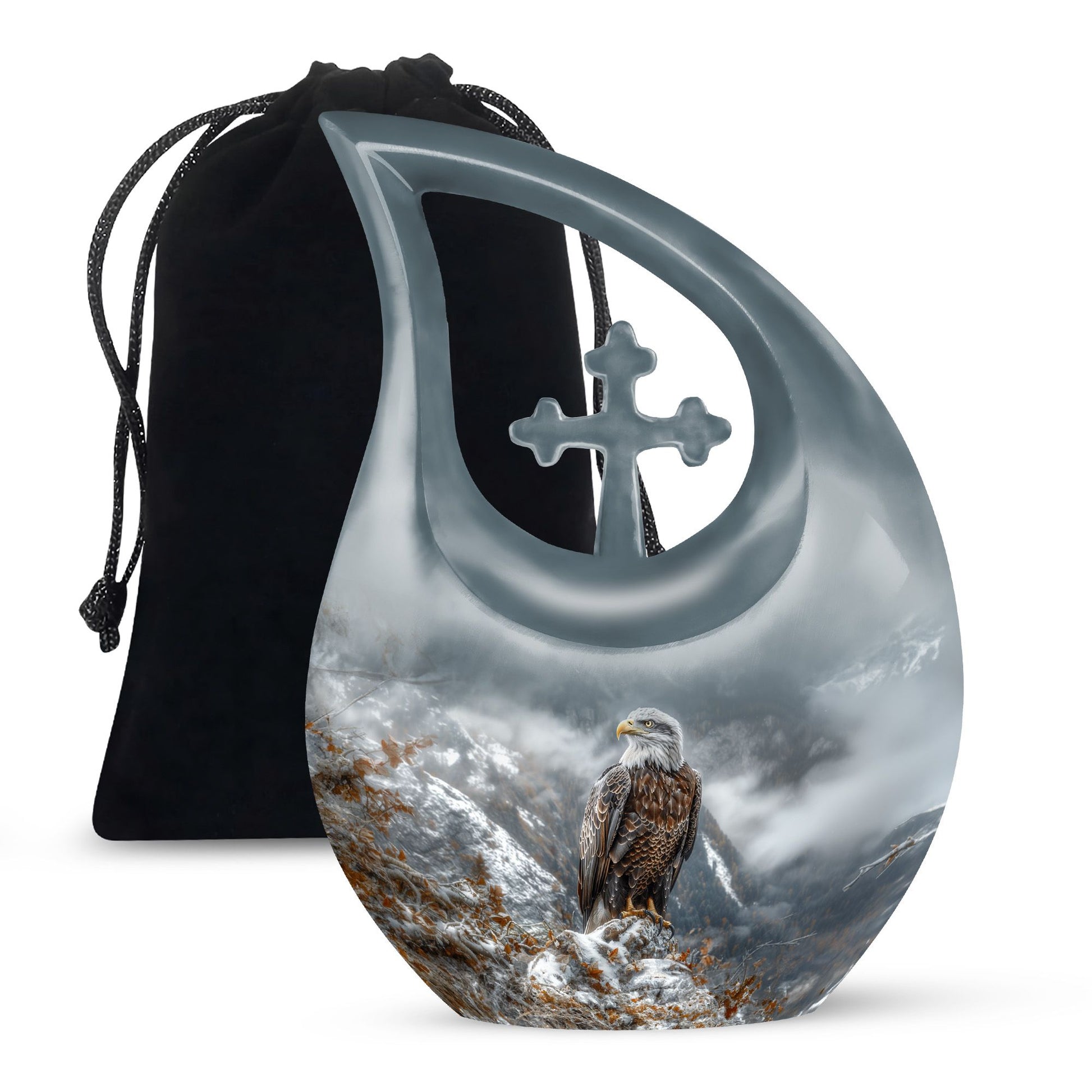 Eagle Theme Large Urn 10 Inch