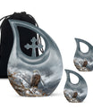Eagle Theme Large Urn With 2 Keepsake Urn