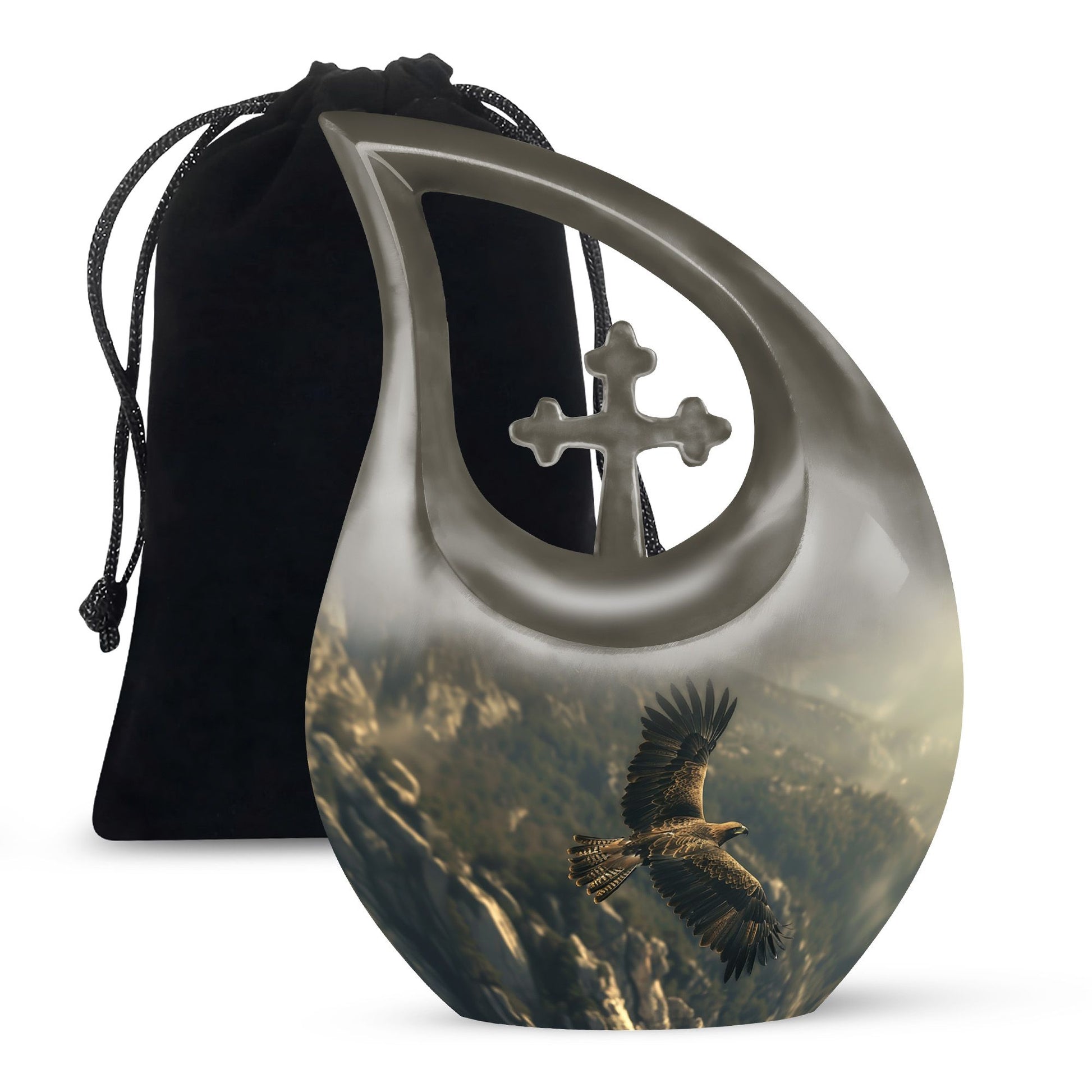 Eagle Theme Large Urn 10 Inch