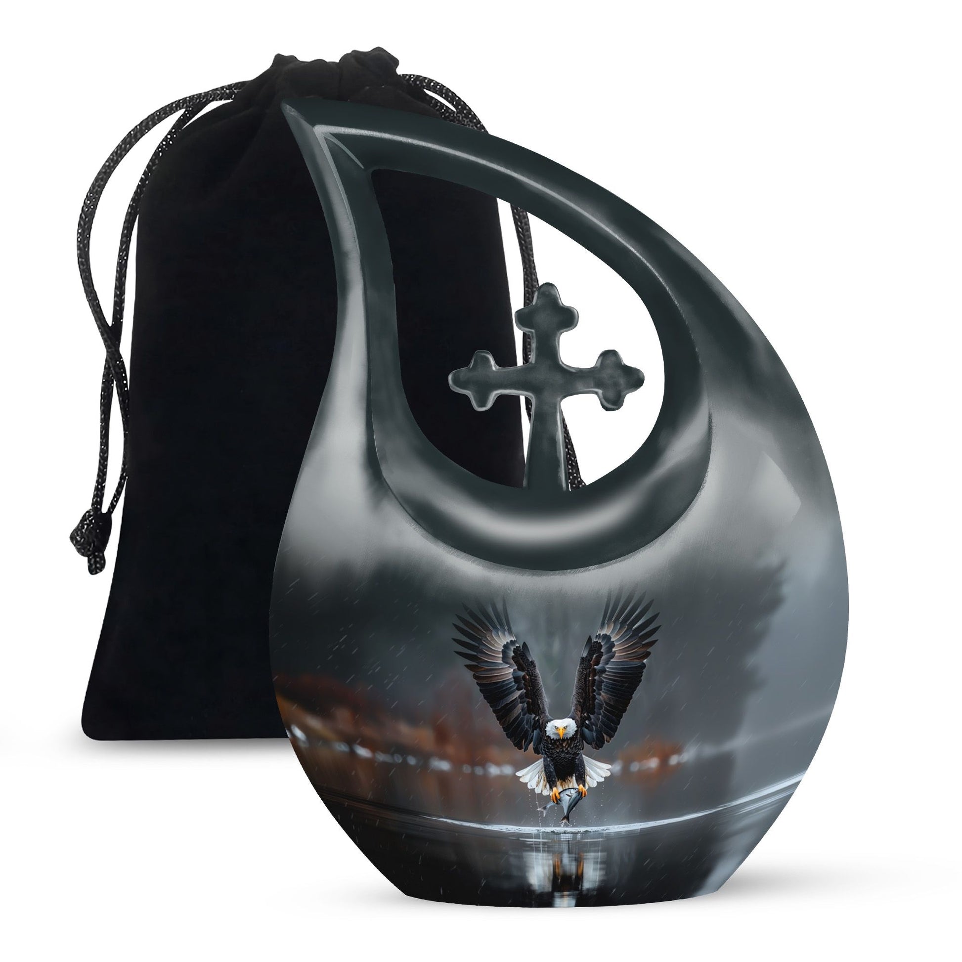 Eagle Theme Large Urn 10 Inch