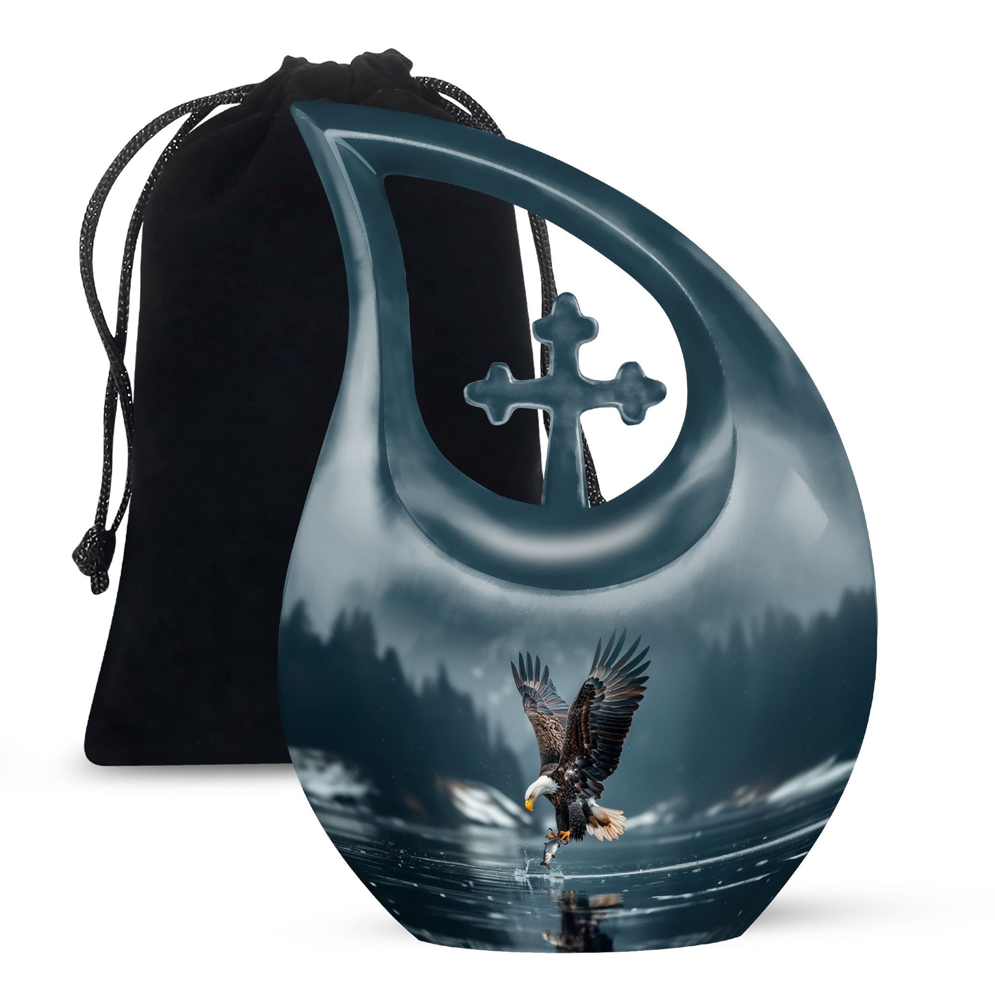 Eagle Theme Large Urn 10 Inch