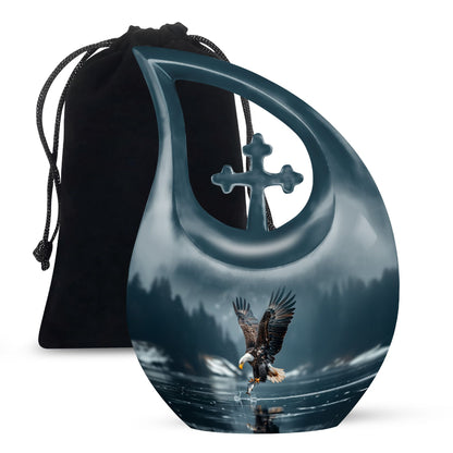 Eagle Theme Large Urn 10 Inch