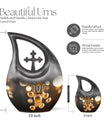 10 inch Basketball Themed Cross Drop Cremation Box for Adults