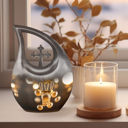 10 inch Basketball Themed Cross Drop Cremation Box for Adults