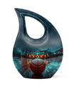 Basketball theme, extra large Cross Drop Basketball Urn 