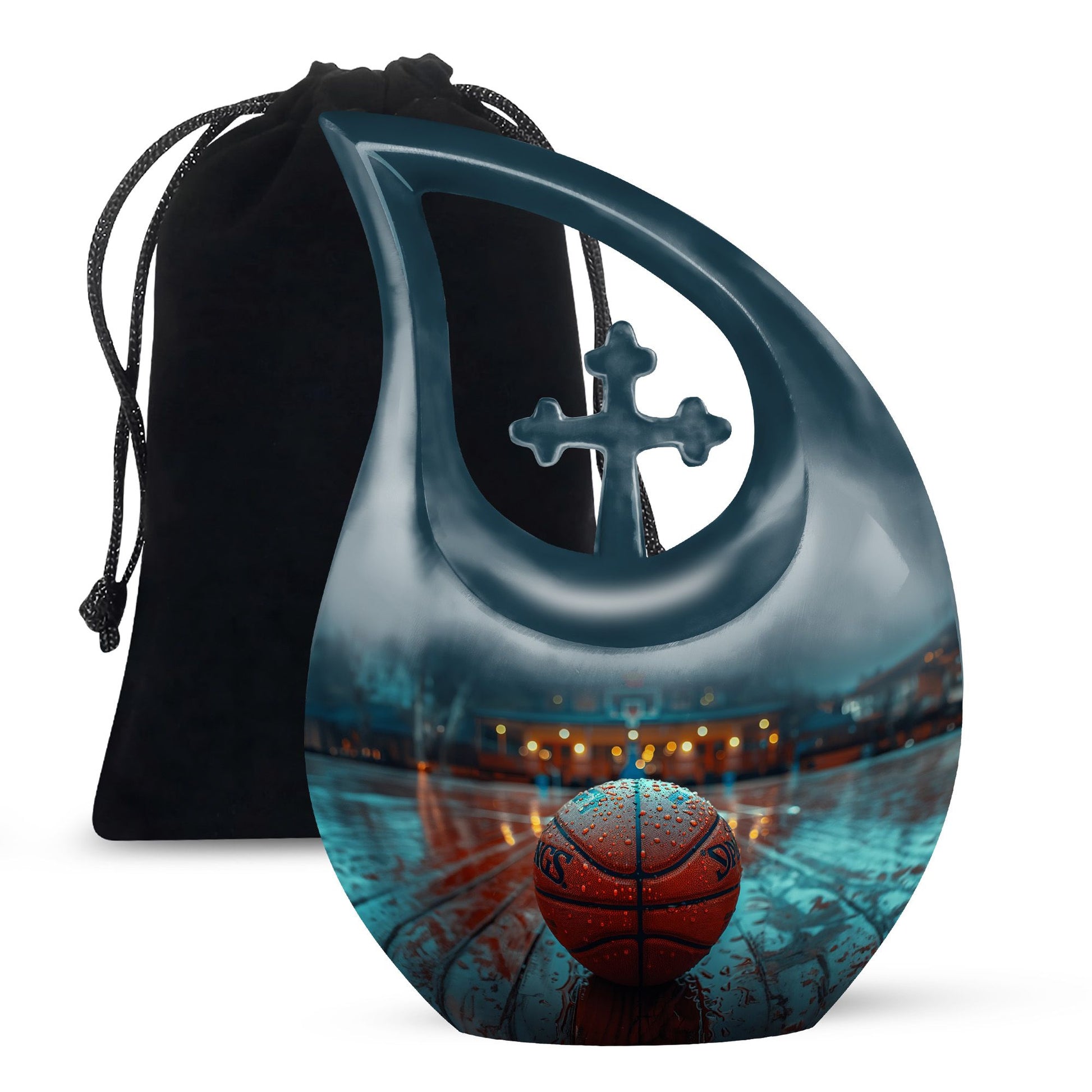 Basketball Theme Large Urn 10 Inch