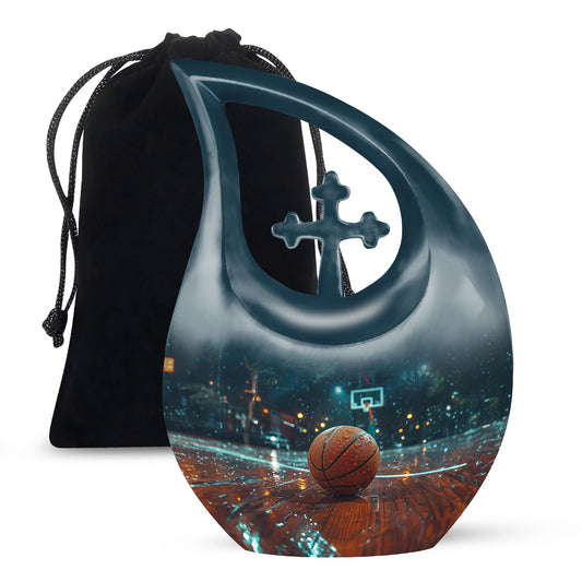 Medium-sized Basketball Urn in Cross Drop design,