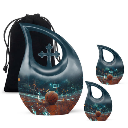 Medium-sized Basketball Urn in Cross Drop design,