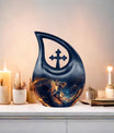 10-inch Basketball Theme Cross Drop Customized Urn