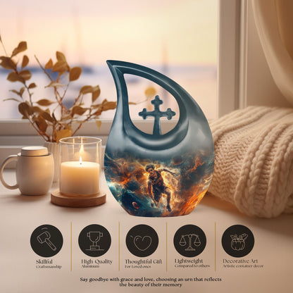 10 inch Cross Drop Basketball Urn