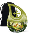 10 inch Deer-themed Cross Drop Extra Large Urn