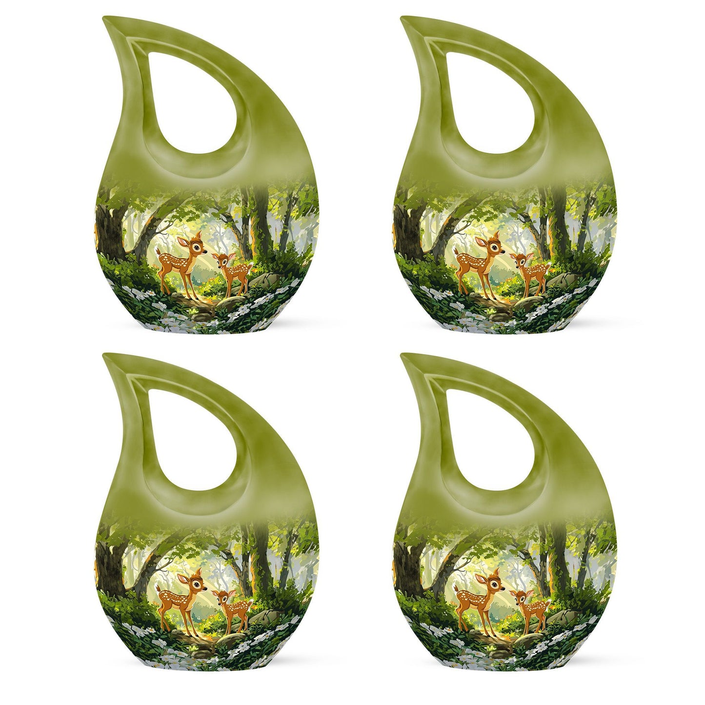 10 inch Deer-themed Cross Drop Extra Large Urn