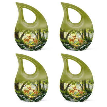 10 inch Deer-themed Cross Drop Extra Large Urn